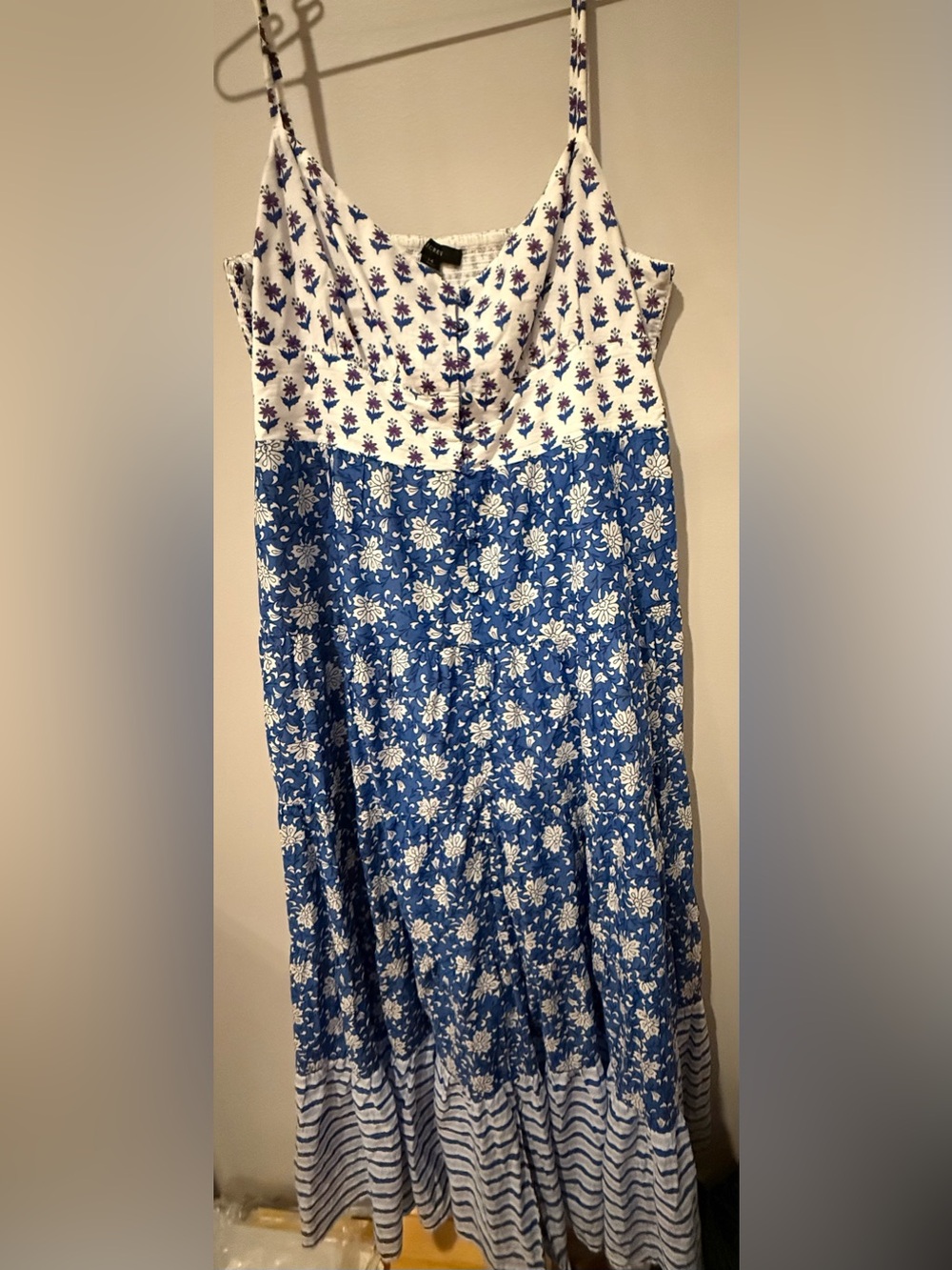 J.Crew Button-front maxi dress in mixed Print